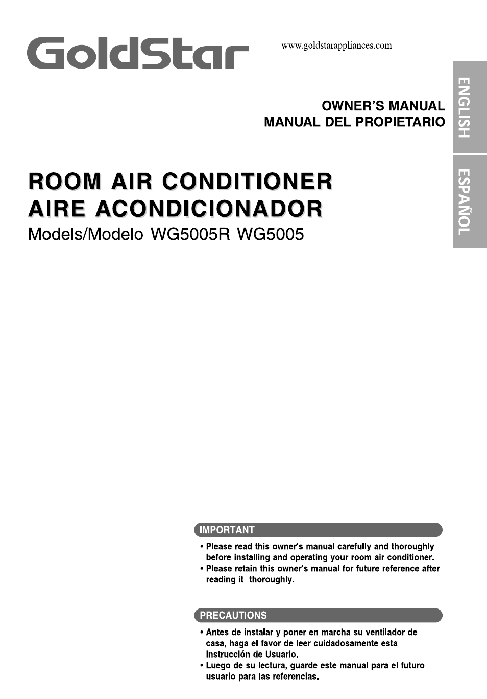 LG WG5005R User Manual | 44 pages