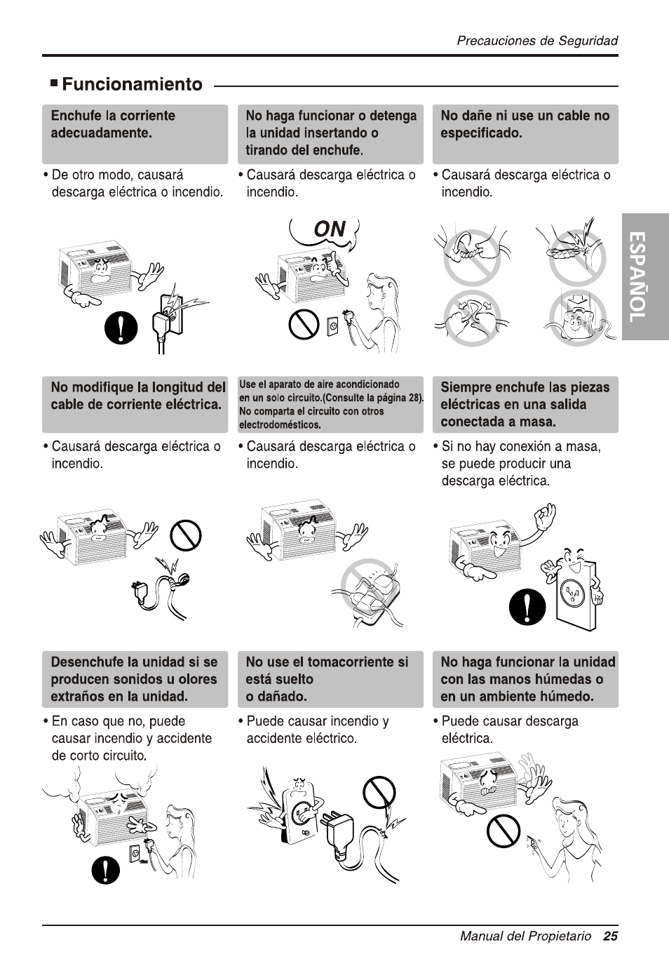I funcionamiento | LG WG5005R User Manual | Page 25 / 44