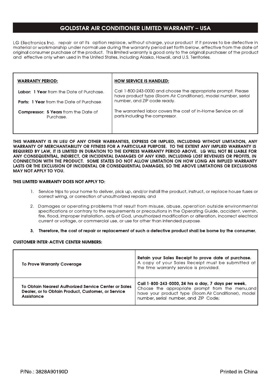 LG WG5005R User Manual | Page 44 / 44