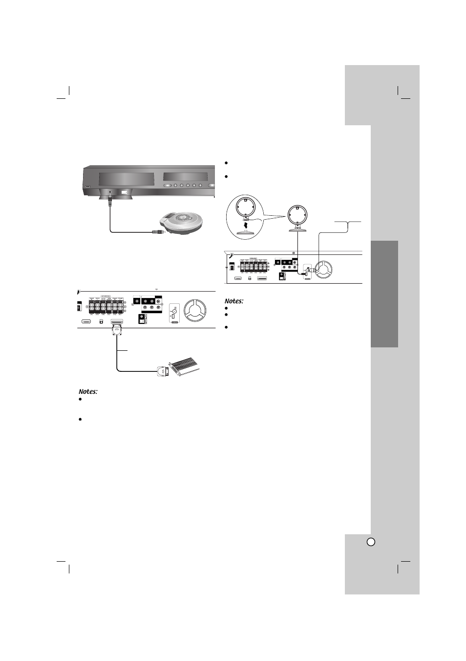 Antenna connection, Installation and setup, Wireless c 7v out xm in i pod | Monit monitor or out out, Audio in connection, Ipod connection | LG LHT764 User Manual | Page 13 / 41