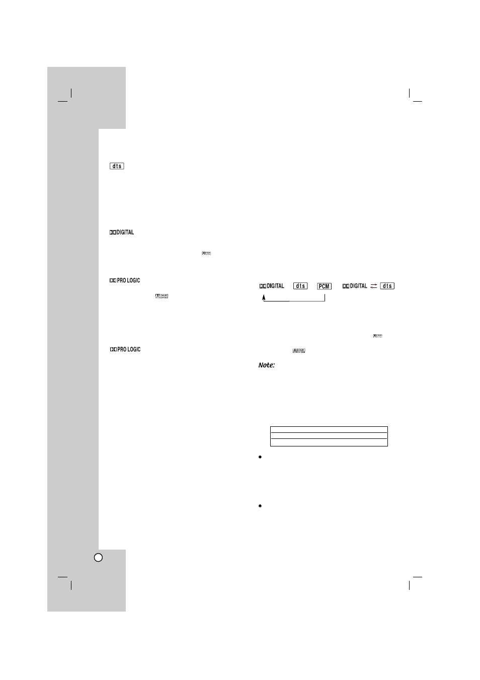 Mini glossary for audio stream & surround mode, Sound mode, Virtual sound | LG LHT764 User Manual | Page 18 / 41