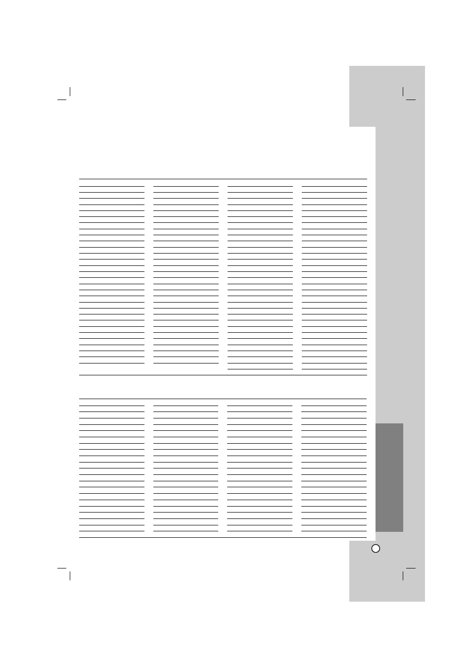 Area codes, Language codes, Reference | LG LHT764 User Manual | Page 37 / 41