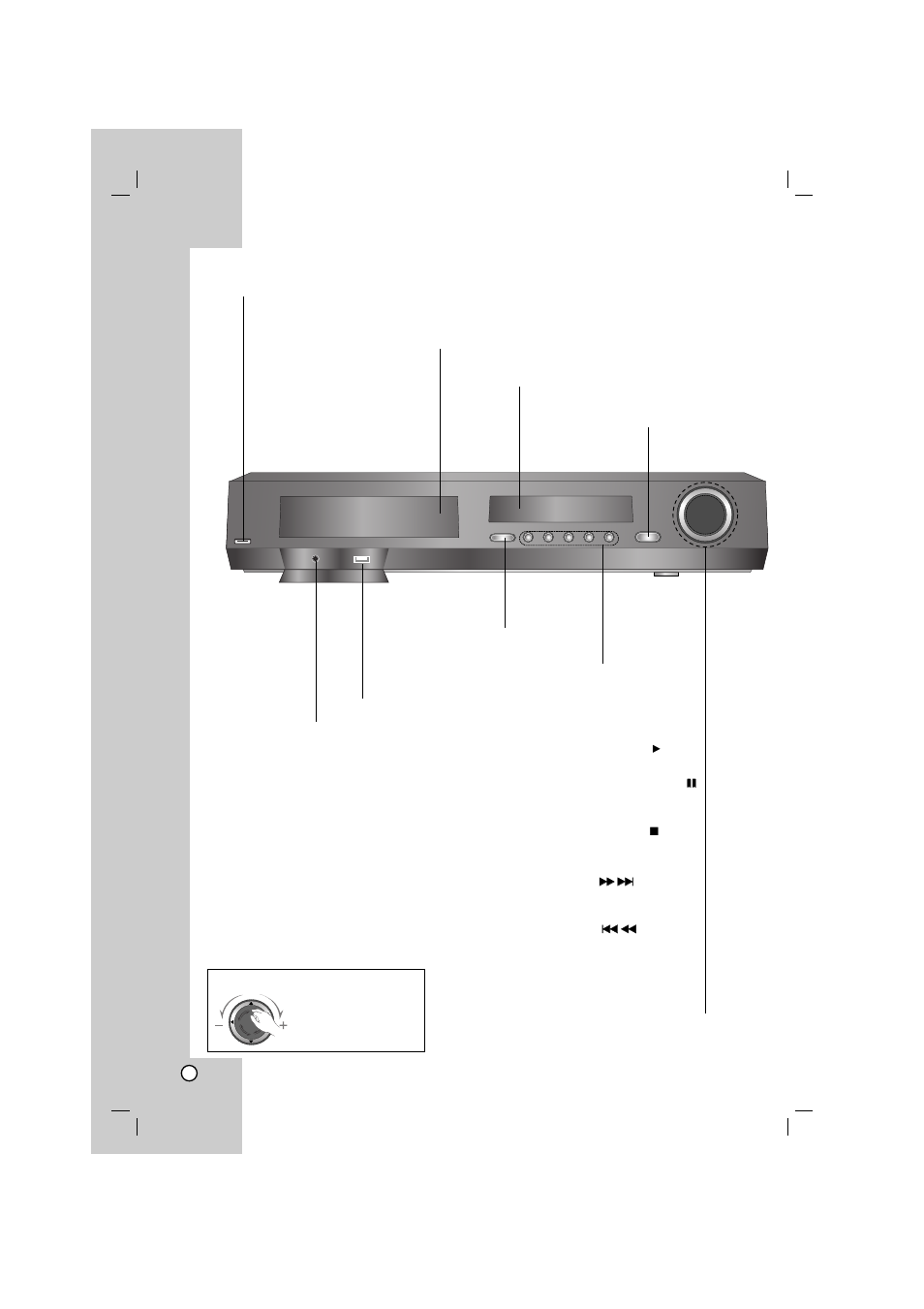 Front panel | LG LHT764 User Manual | Page 8 / 41