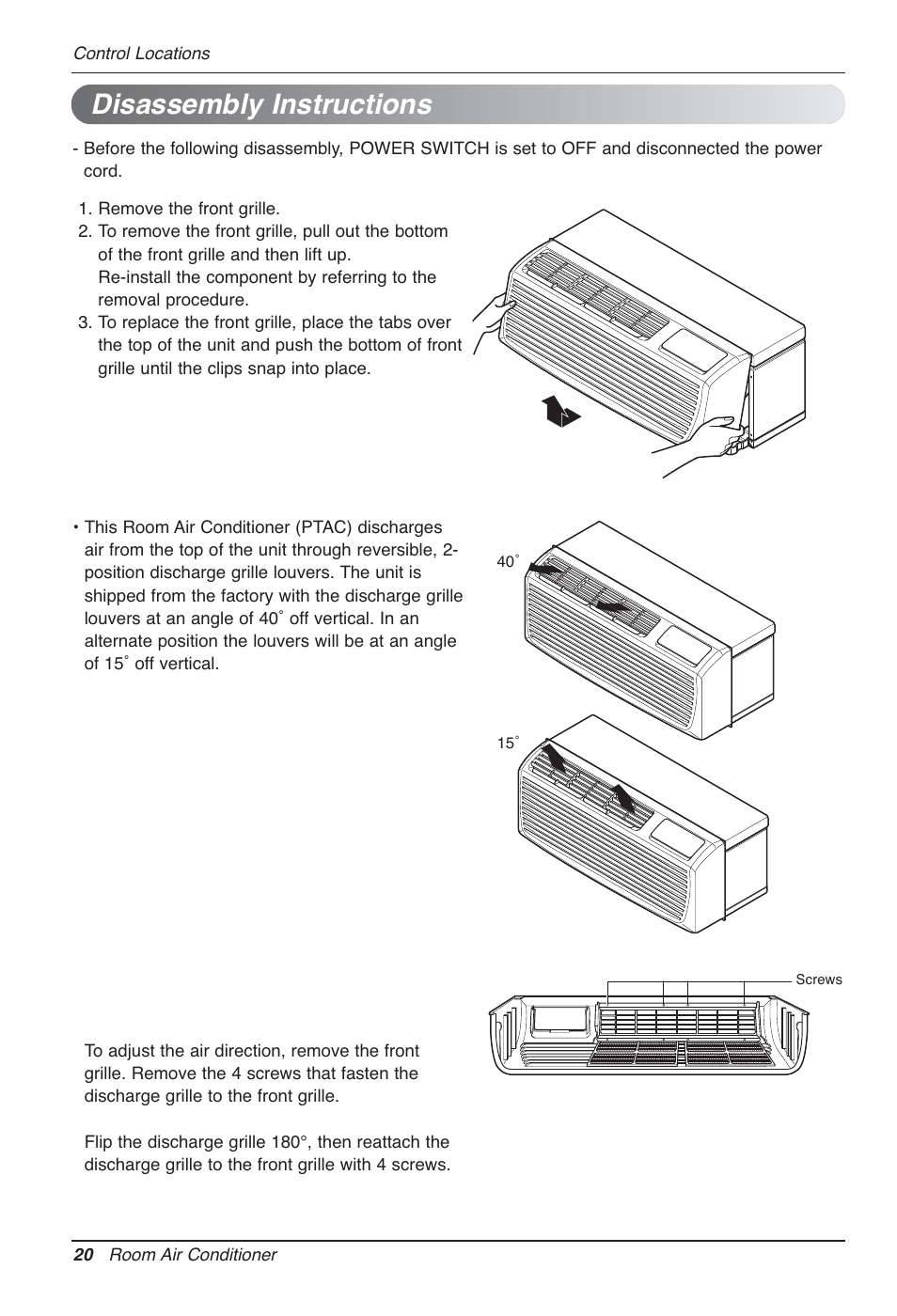 Disassembly instructions | LG LP090CED User Manual | Page 20 / 27