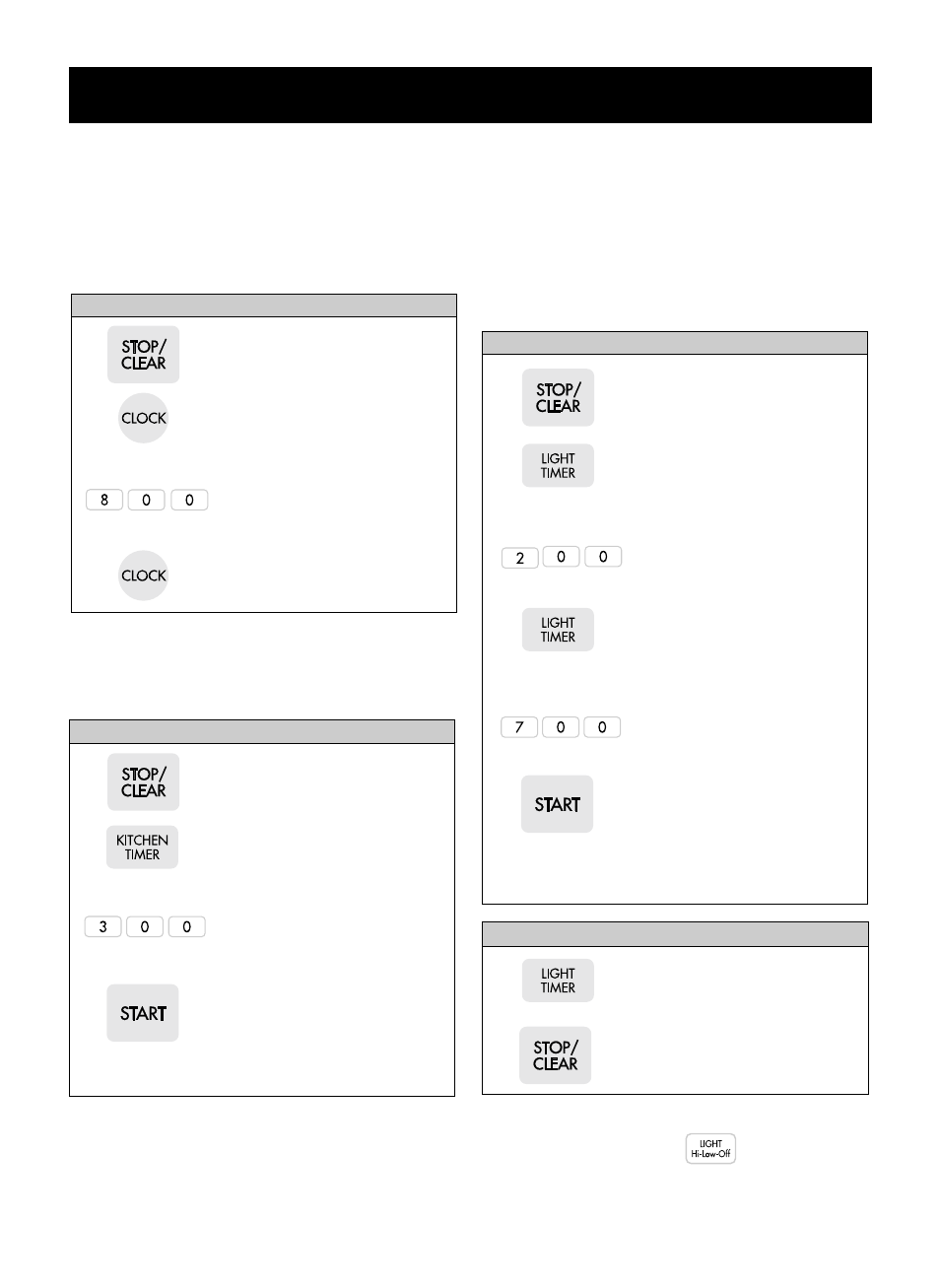 Operation, Learn about your microwave oven, Clock(time of day) | Kitchen timer, Light timer | LG MV-1725B User Manual | Page 10 / 32