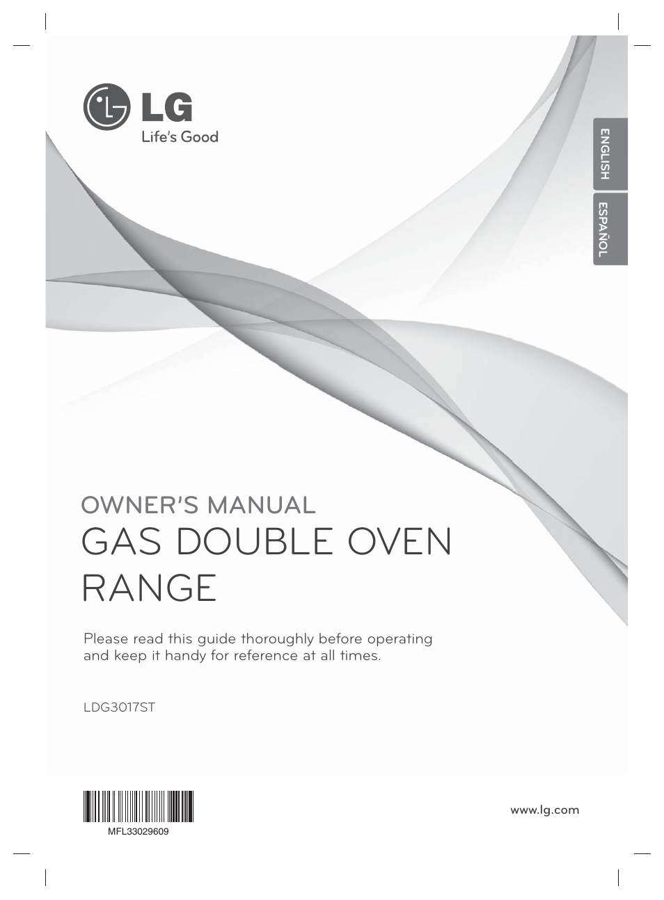 Gas double oven range, Owner’s manual | LG LDG3017ST User Manual | Page 2 / 93