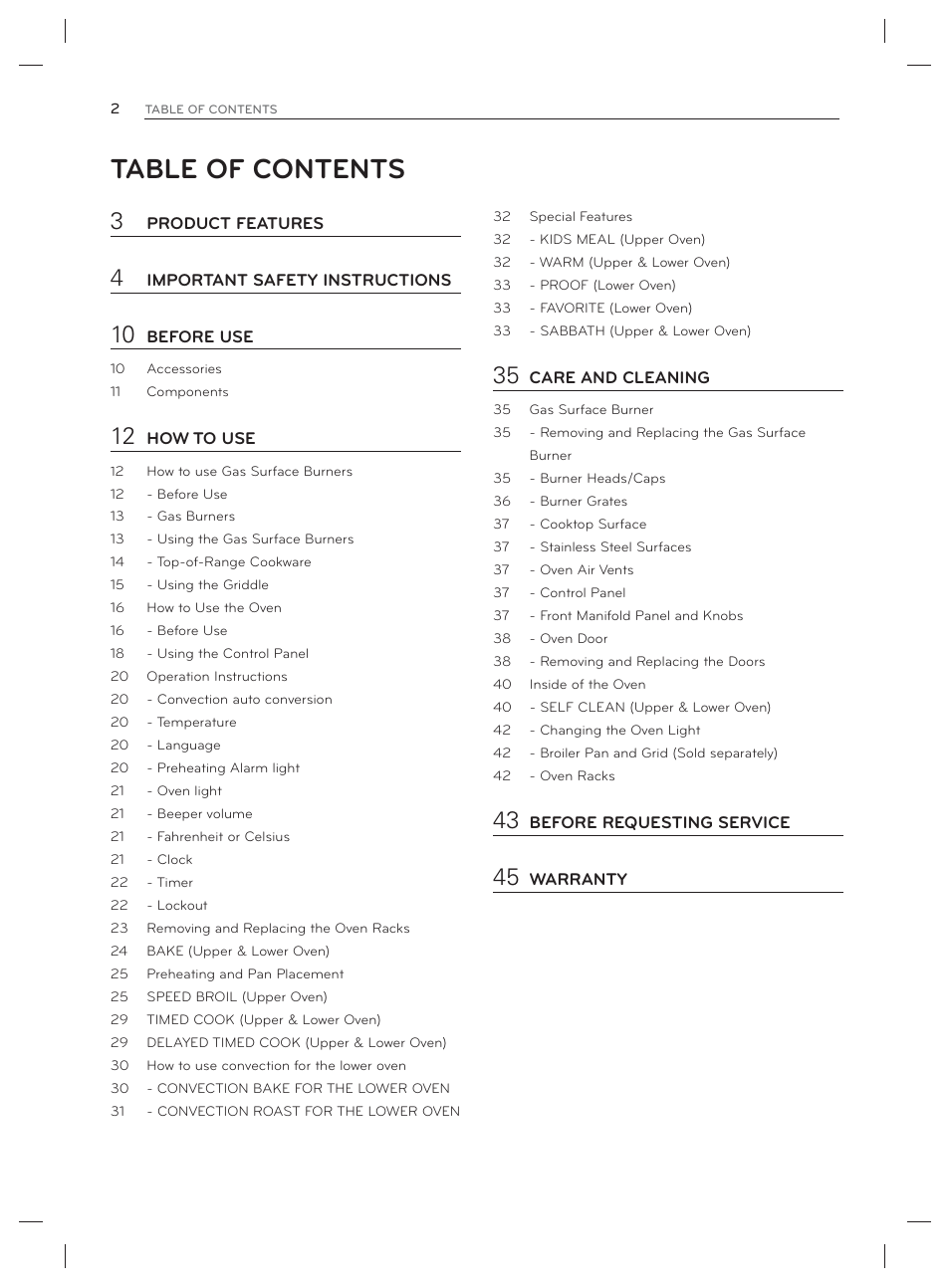 LG LDG3017ST User Manual | Page 3 / 93