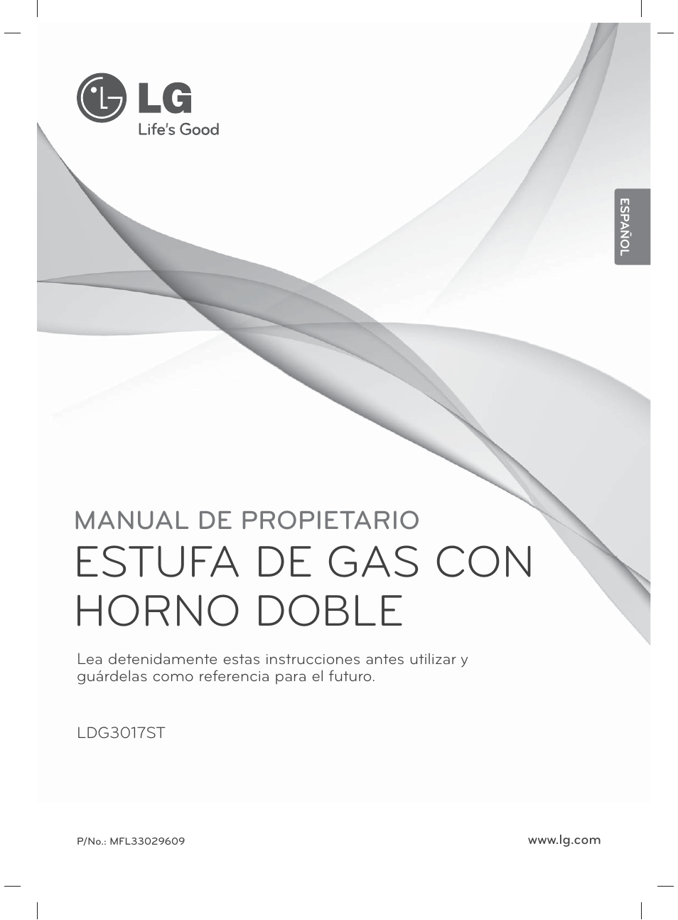 Estufa de gas con horno doble, Manual de propietario | LG LDG3017ST User Manual | Page 48 / 93