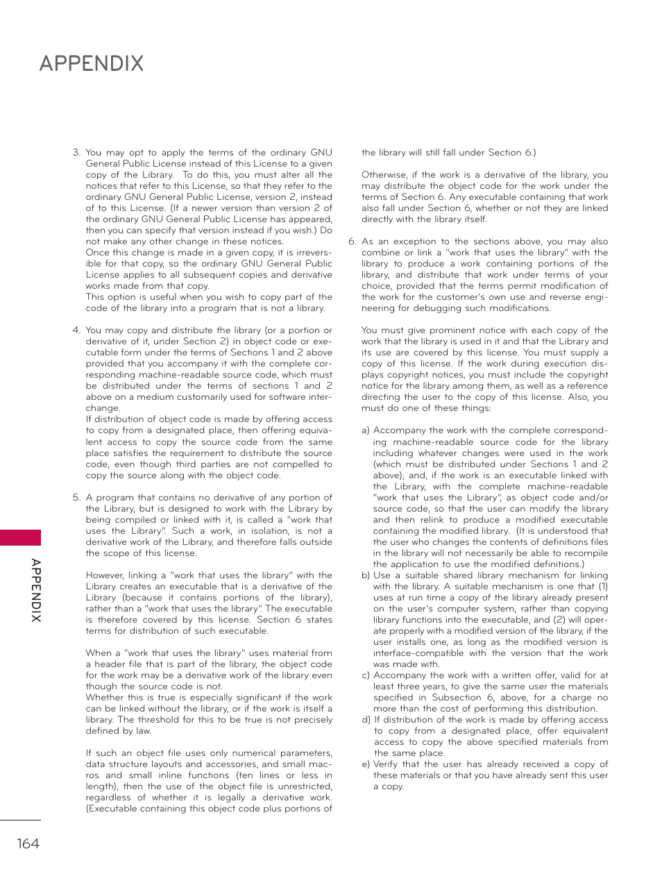 Appendix, Ap p en d ix | LG 37LD452C User Manual | Page 164 / 172