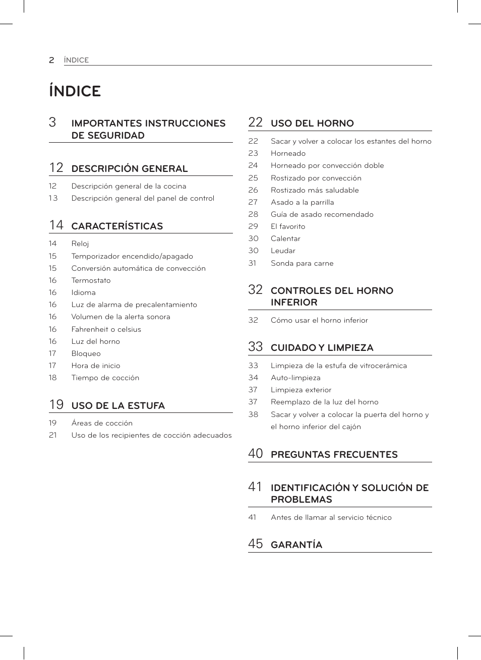 Índice | LG LSE3092ST User Manual | Page 46 / 92