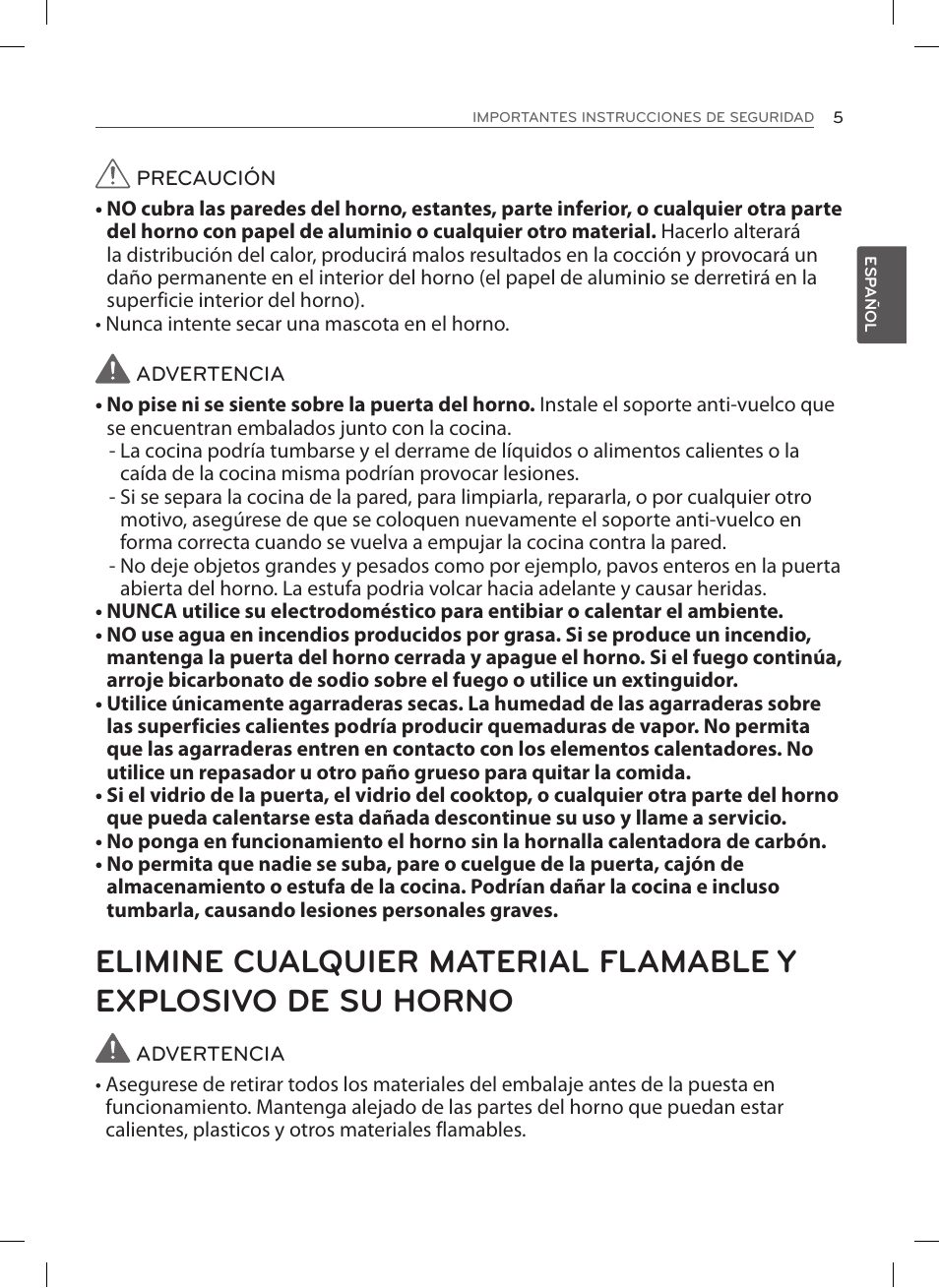 LG LSE3092ST User Manual | Page 49 / 92