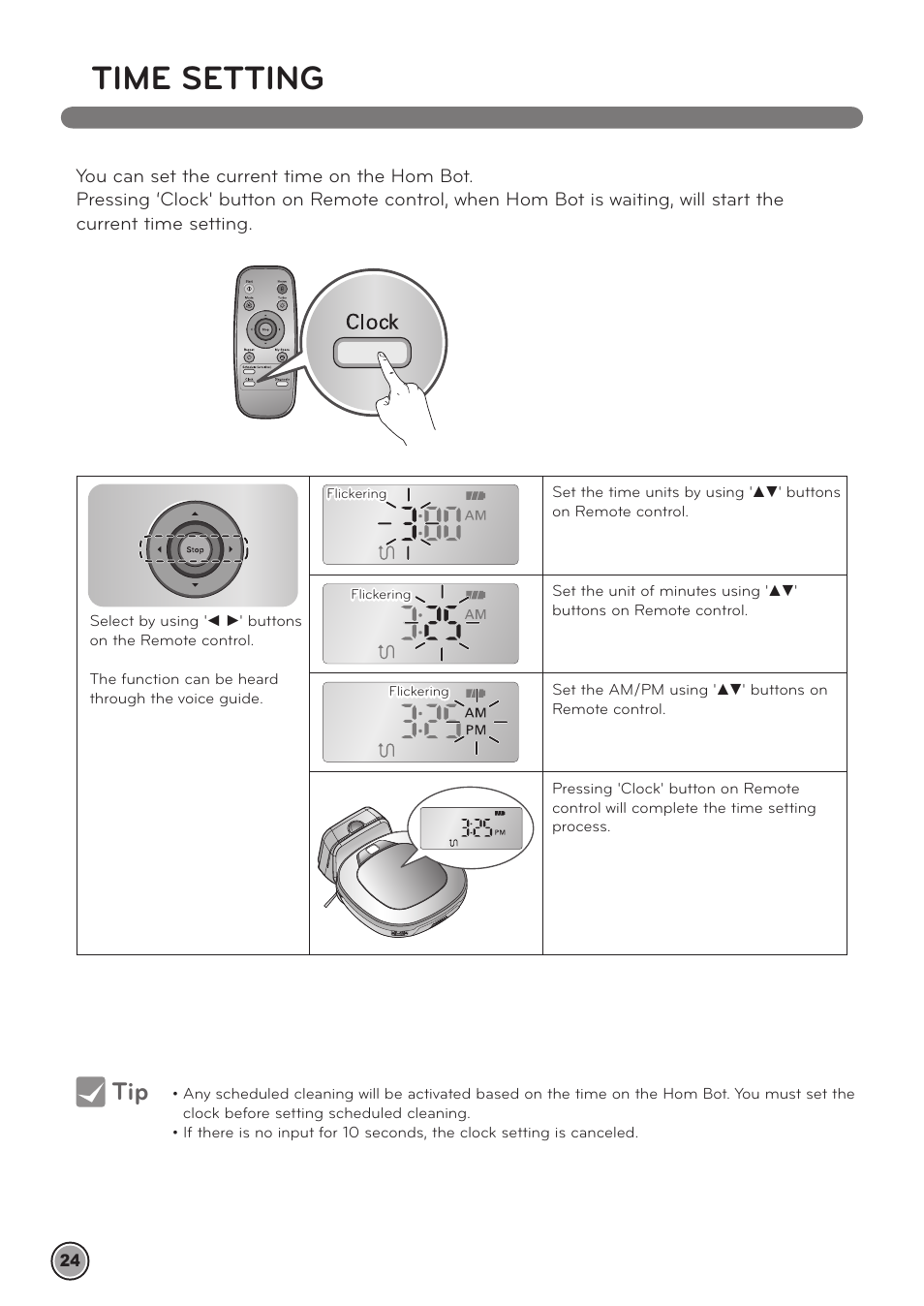 Time setting | LG LRV790R User Manual | Page 26 / 48
