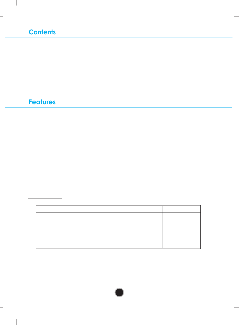 Contents features | LG UH08LS10 User Manual | Page 4 / 15