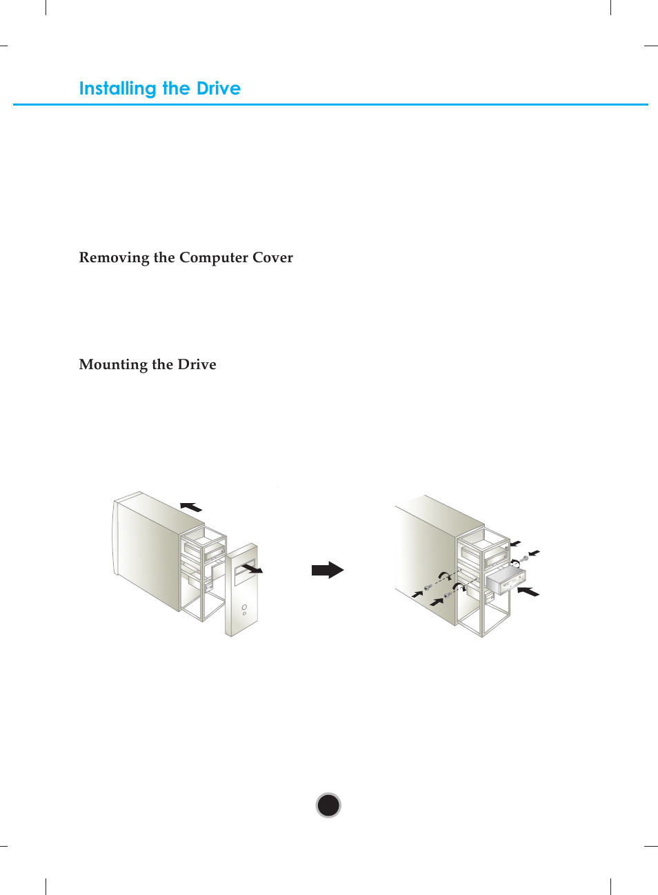 Installing the drive | LG UH08LS10 User Manual | Page 8 / 15