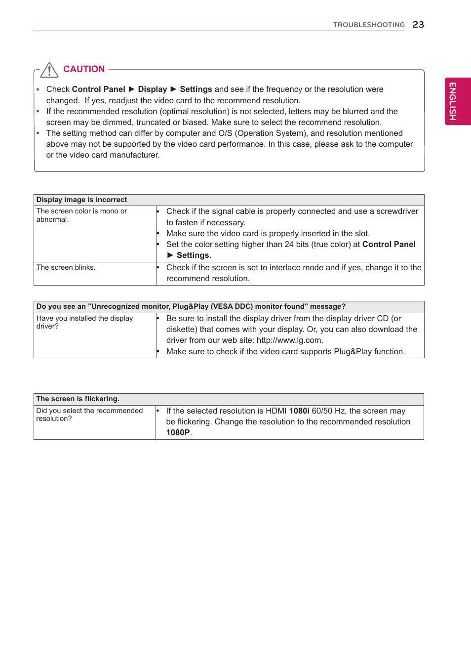 LG 27EA73LM-P User Manual | Page 23 / 28