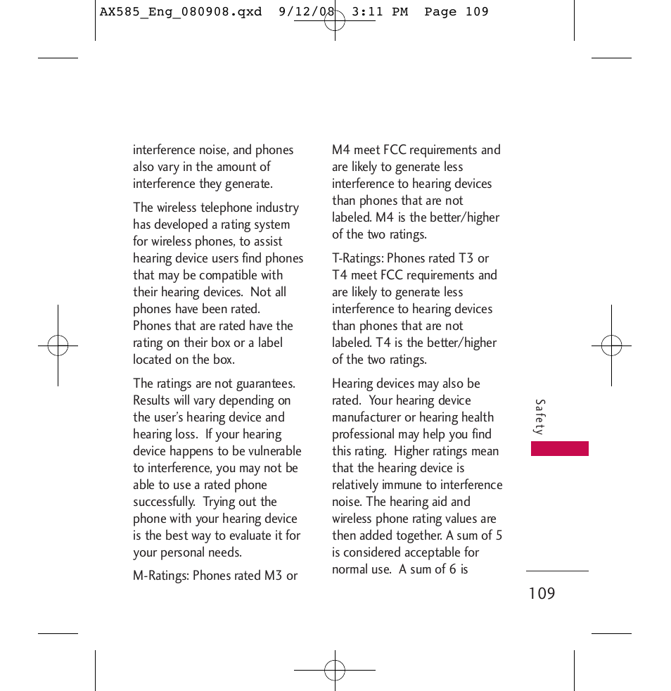 LG LGAX585 User Manual | Page 109 / 119