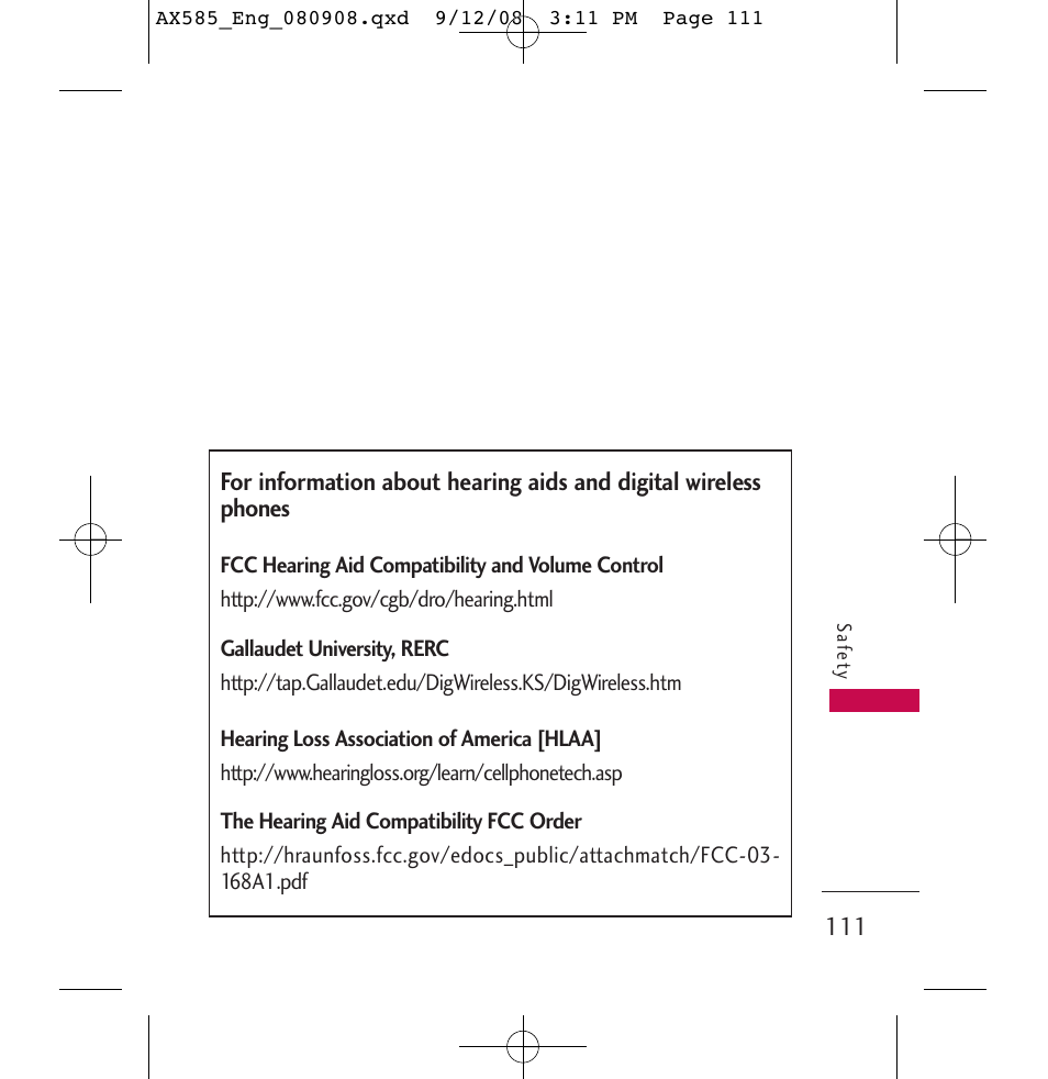 LG LGAX585 User Manual | Page 111 / 119