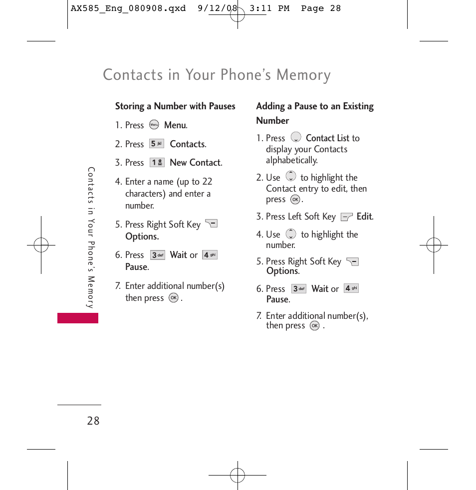 LG LGAX585 User Manual | Page 28 / 119