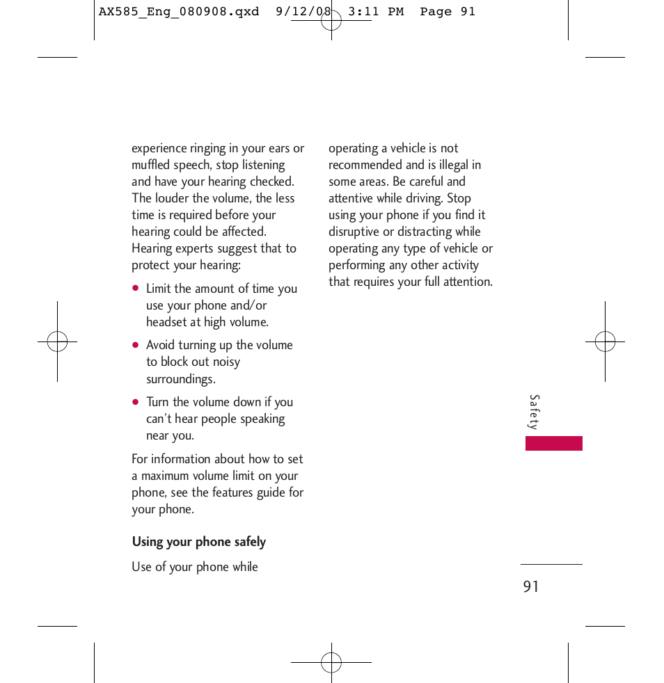 LG LGAX585 User Manual | Page 91 / 119