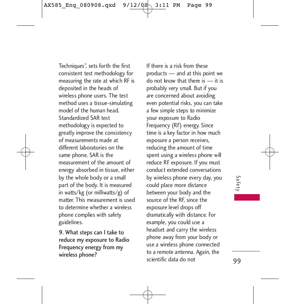 LG LGAX585 User Manual | Page 99 / 119