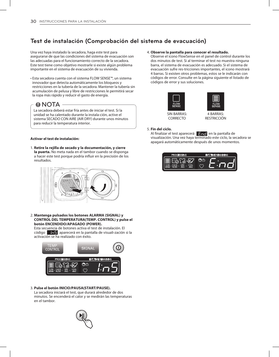 Nota | LG DLGX8001V User Manual | Page 78 / 100