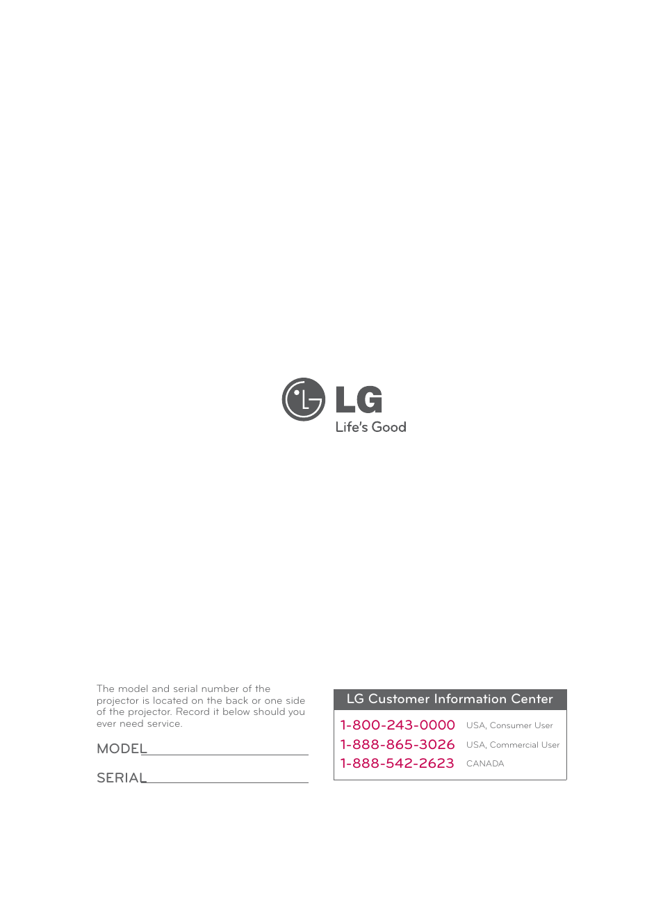 LG CF3DAT User Manual | Page 60 / 60