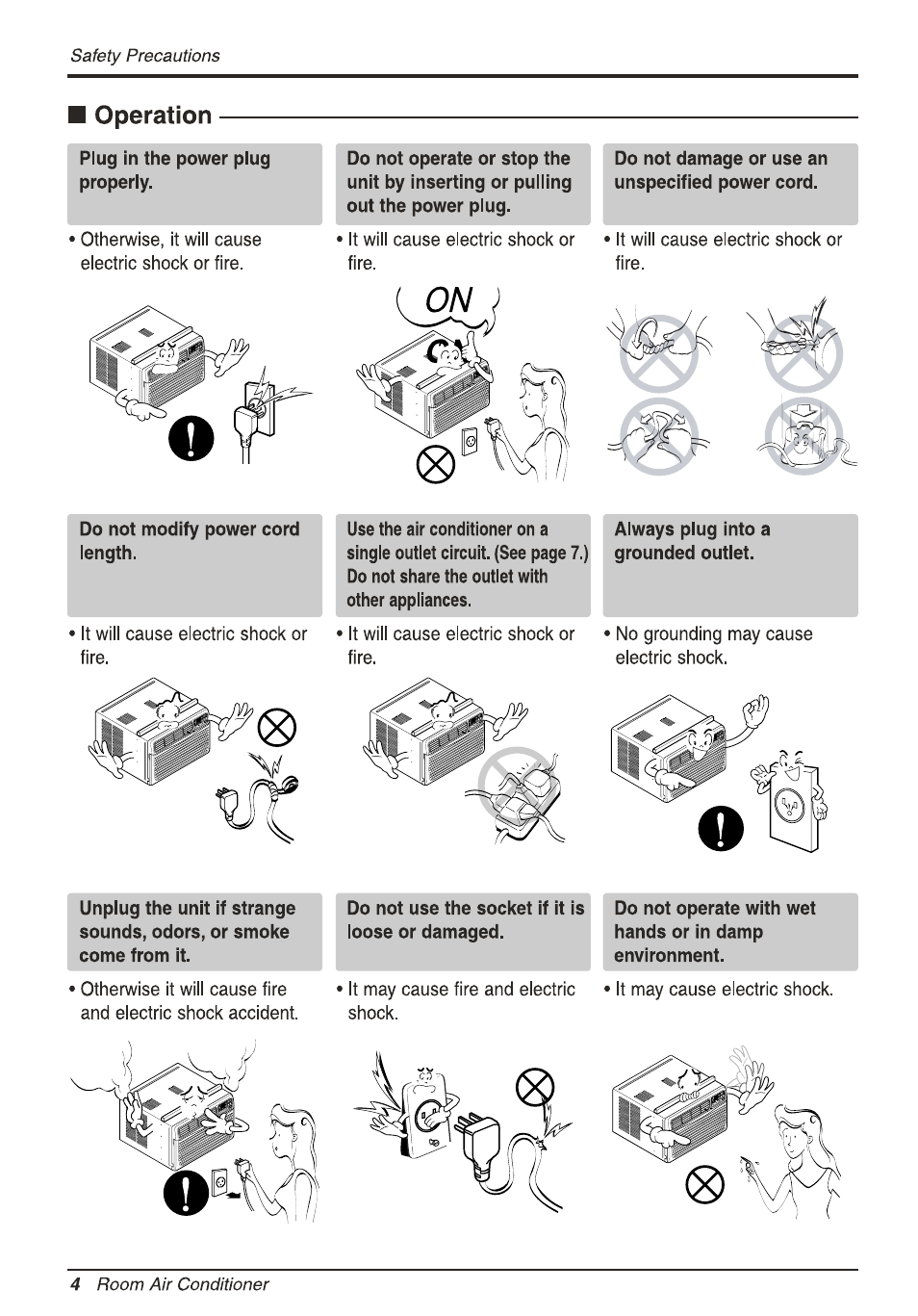 Operation | LG LW1010ER User Manual | Page 4 / 52