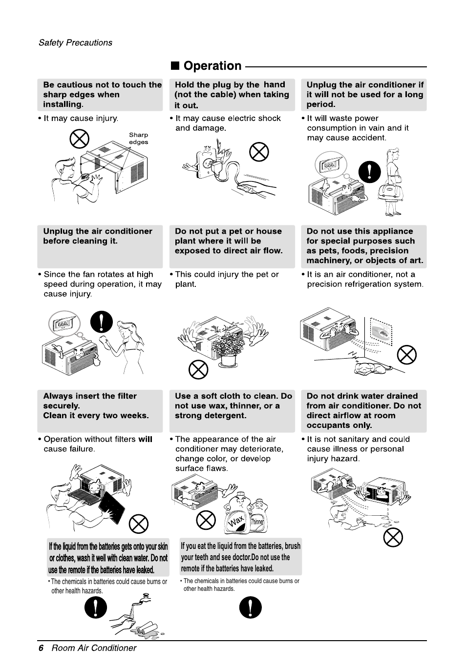 Operation | LG LW1010ER User Manual | Page 6 / 52