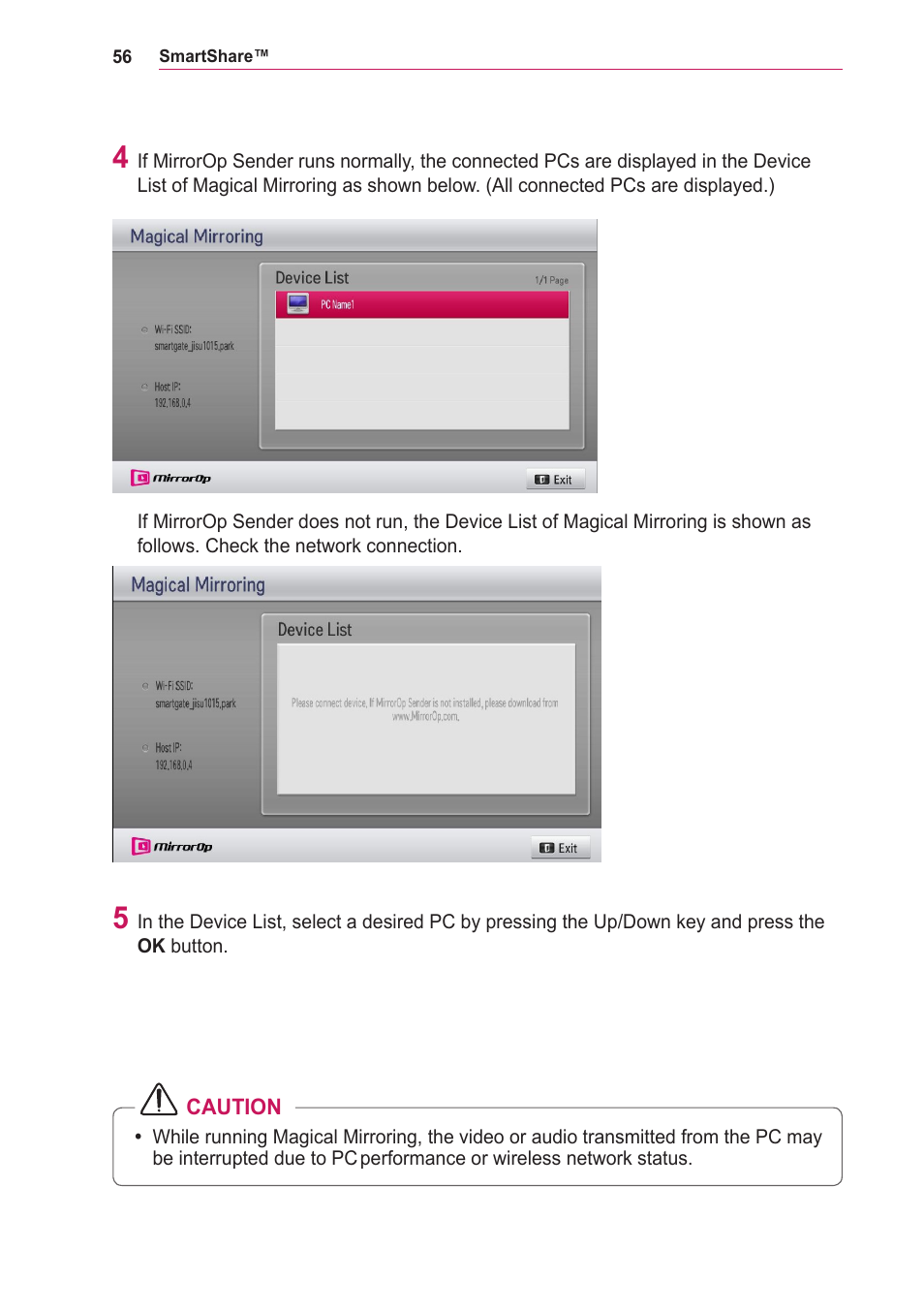 LG PA75U User Manual | Page 56 / 92