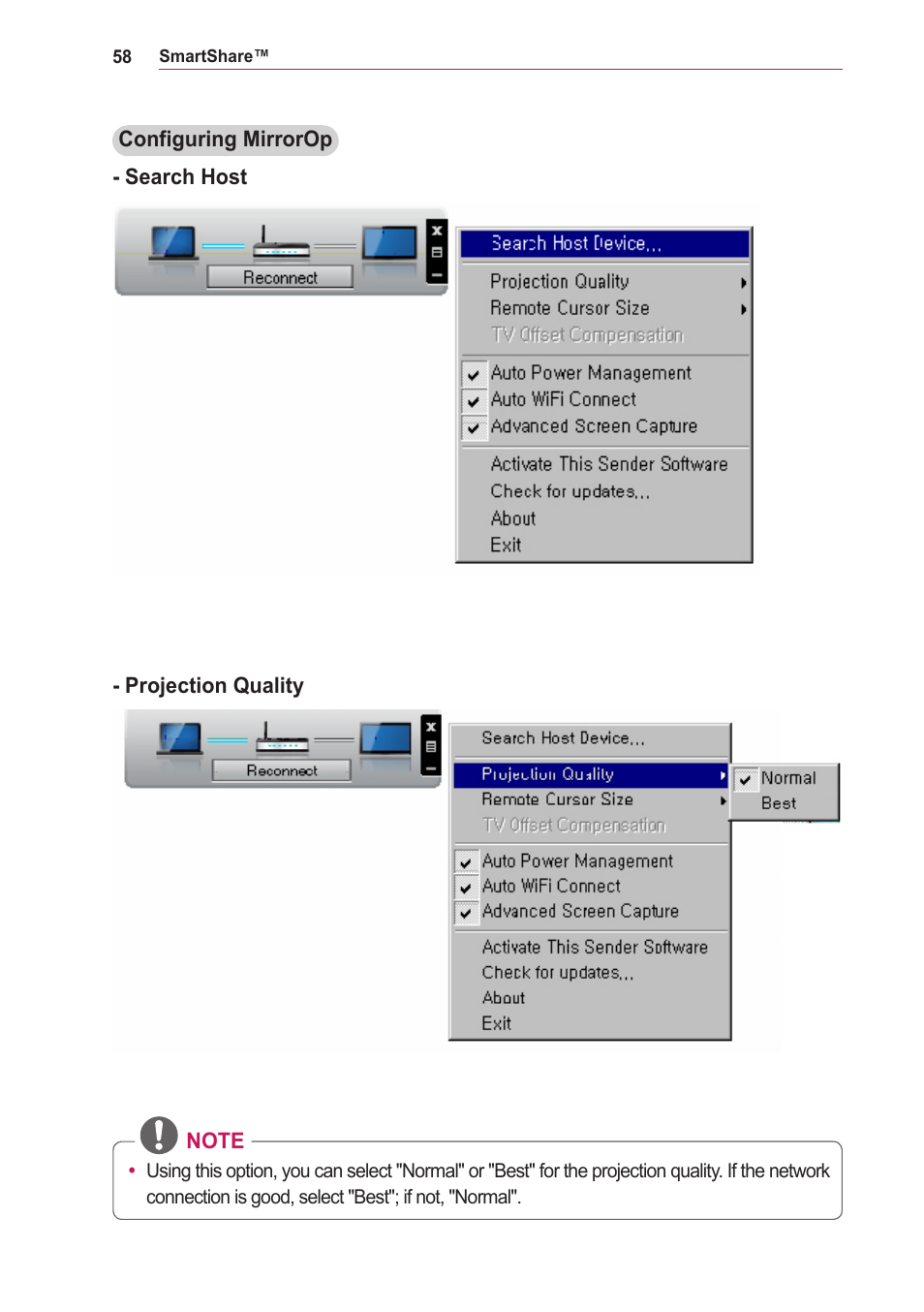 LG PA75U User Manual | Page 58 / 92