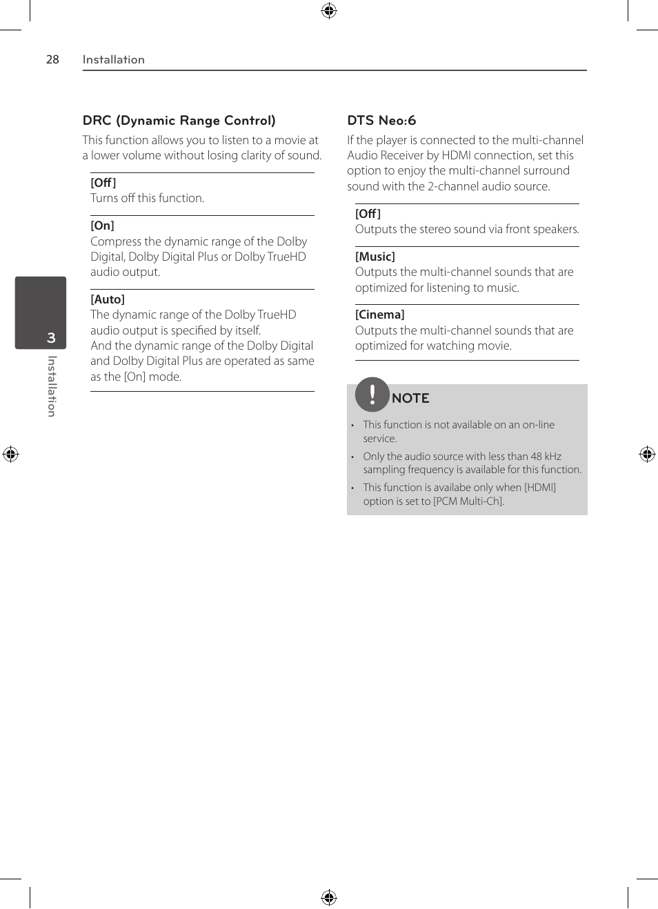 Lock] menu | LG BD530 User Manual | Page 28 / 72