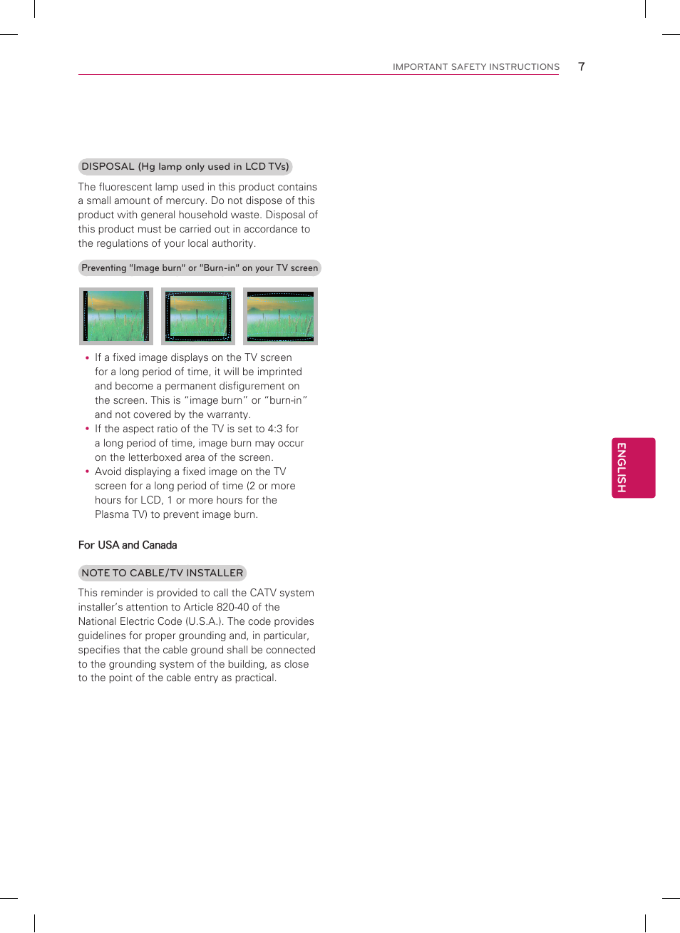 LG 32LM6200 User Manual | Page 7 / 44