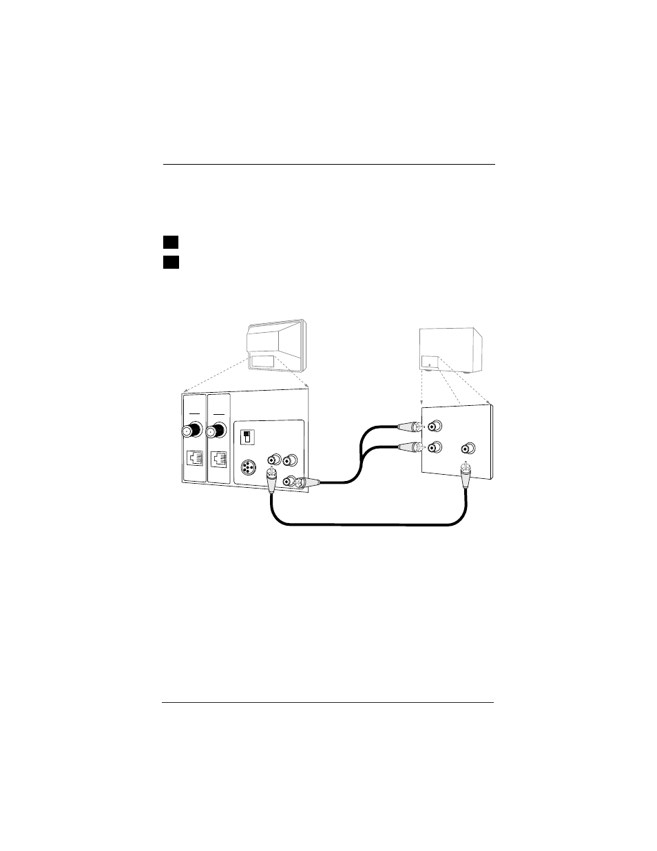 Hook up audio/composite video 1 2, Connect the tv to an audio/composite video source, Audio/composite video | LG H20J54DT User Manual | Page 12 / 60