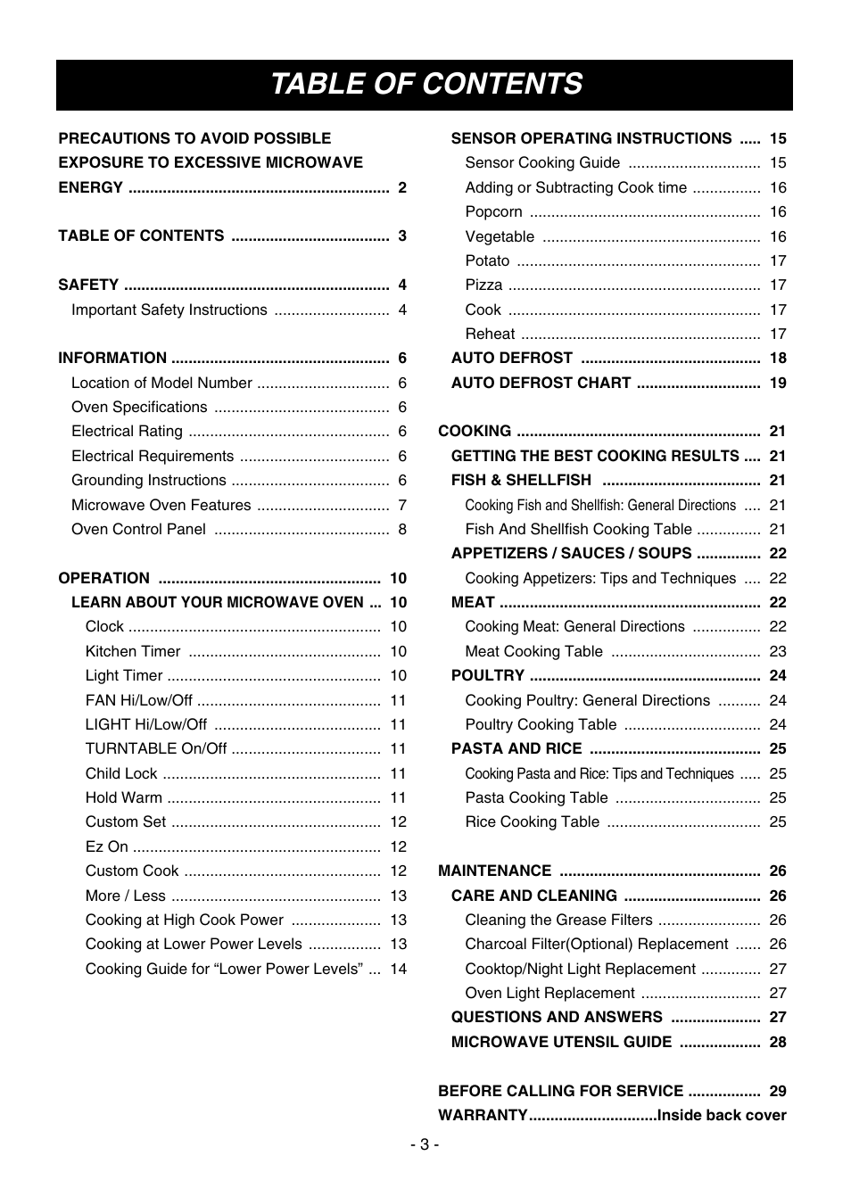 LG MV1604ST User Manual | Page 8 / 32