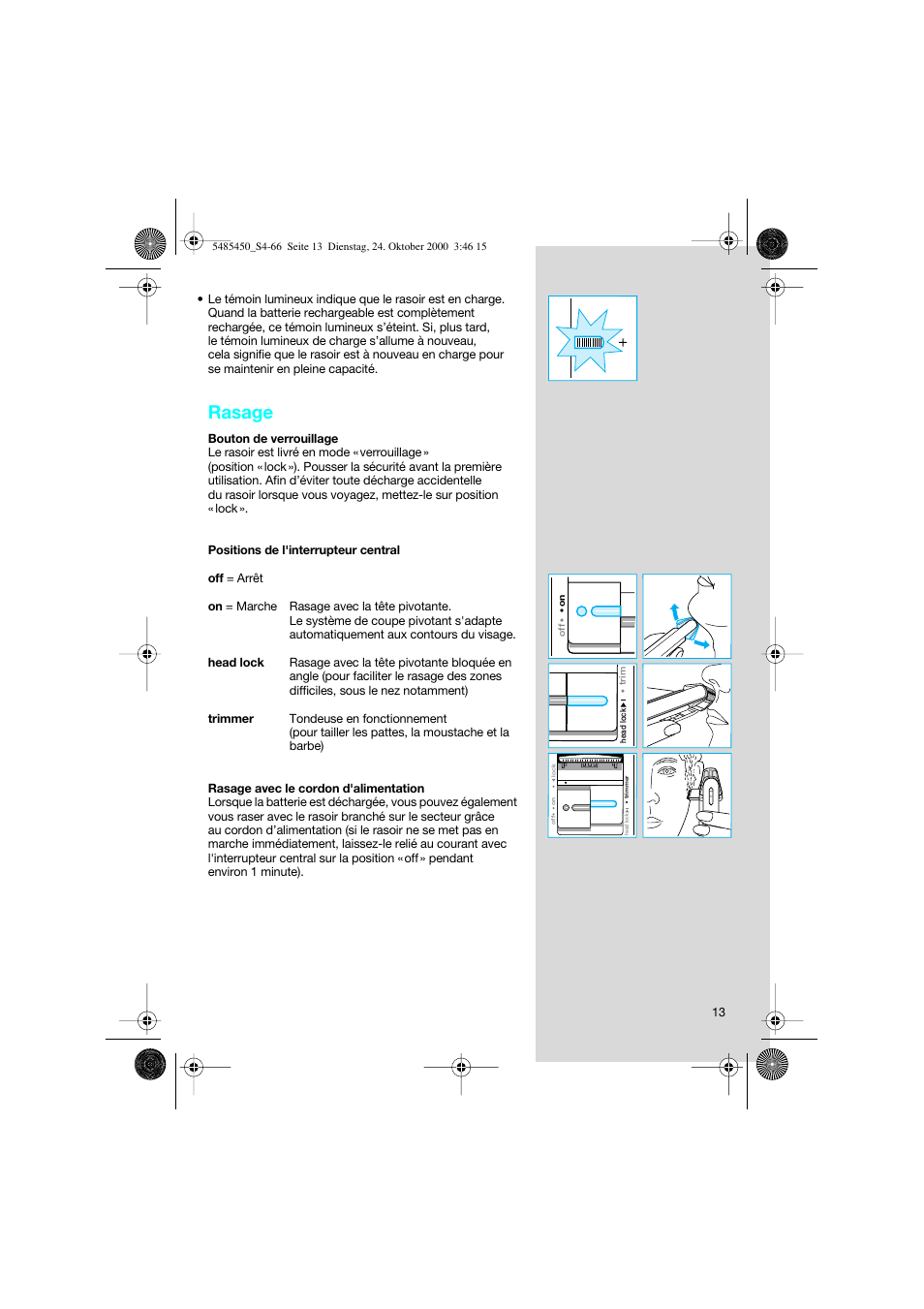 Rasage | Braun 5441 Flex Integral System User Manual | Page 13 / 66