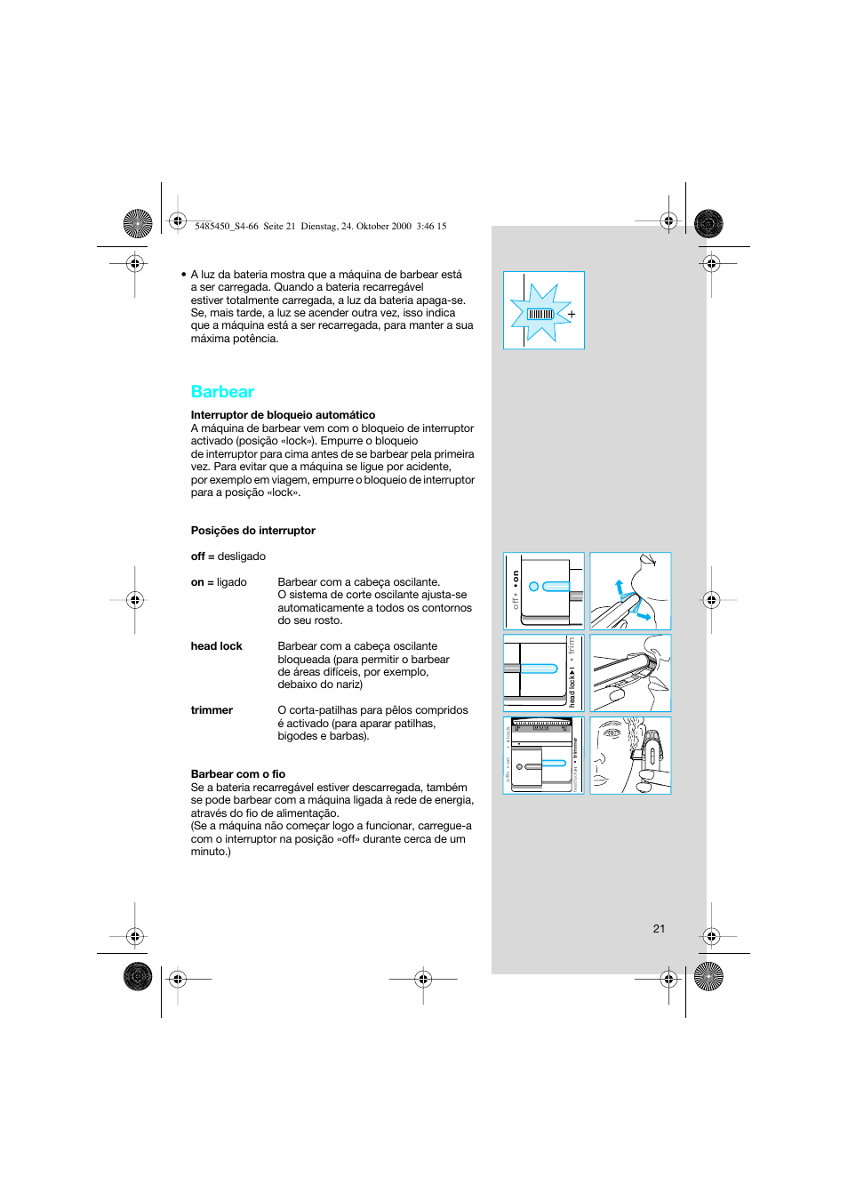 Barbear | Braun 5441 Flex Integral System User Manual | Page 21 / 66