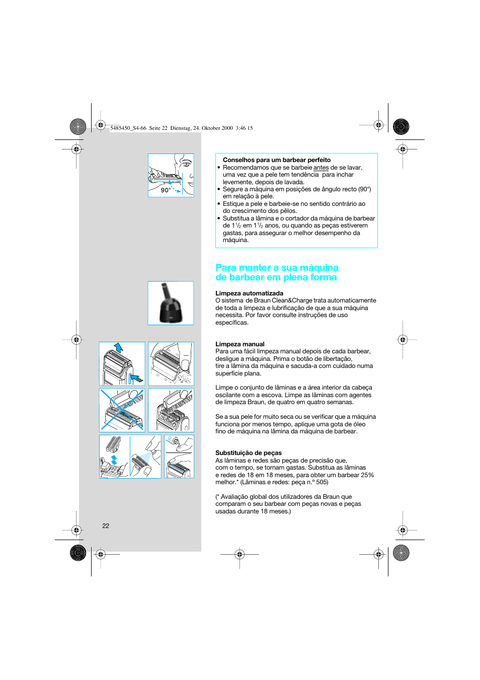 Braun 5441 Flex Integral System User Manual | Page 22 / 66