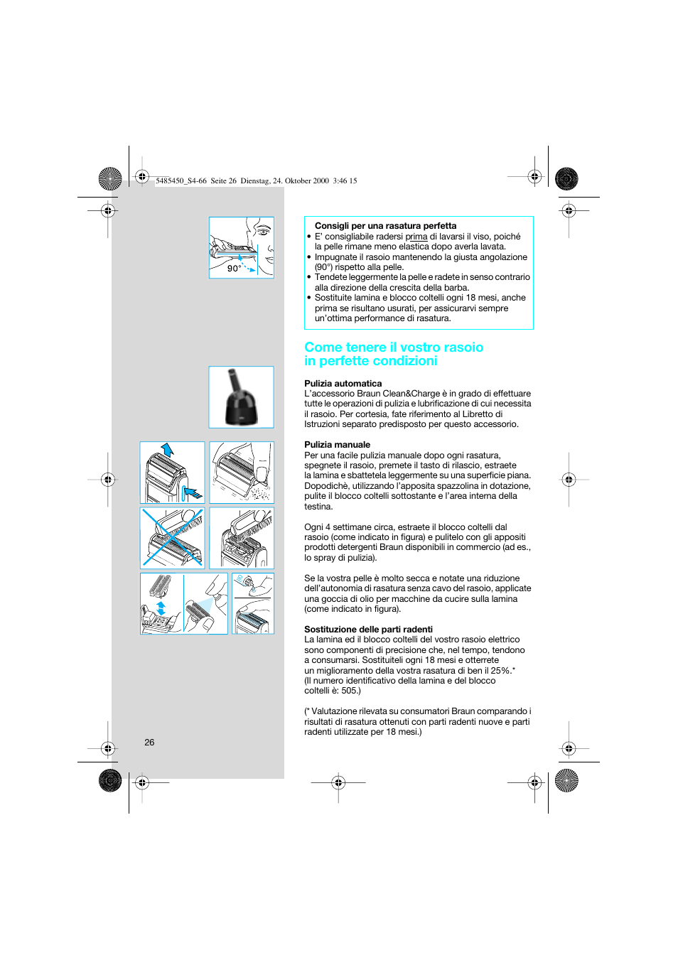 Braun 5441 Flex Integral System User Manual | Page 26 / 66