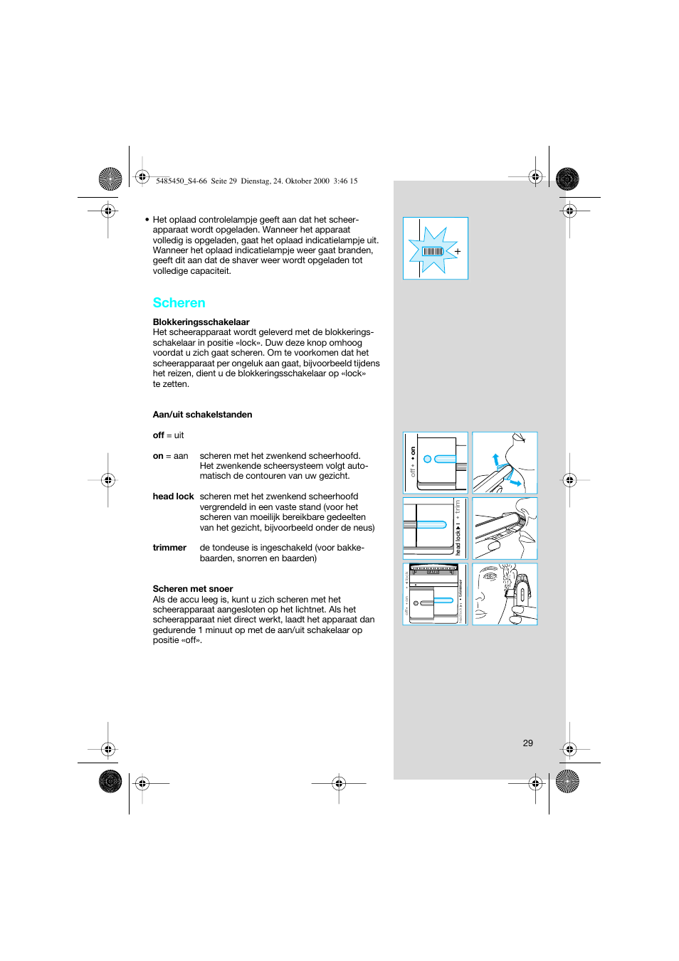 Scheren | Braun 5441 Flex Integral System User Manual | Page 29 / 66