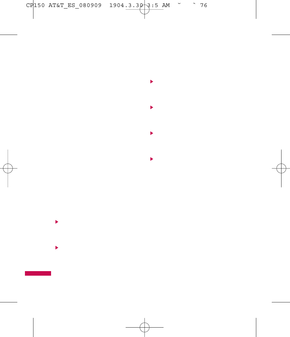 Configuraciones, 76 llamar | LG CP150 User Manual | Page 192 / 242