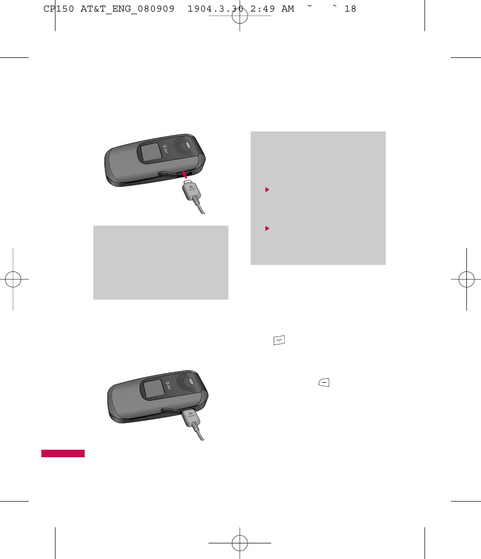 Getting started, Turning your phone on and off | LG CP150 User Manual | Page 22 / 242