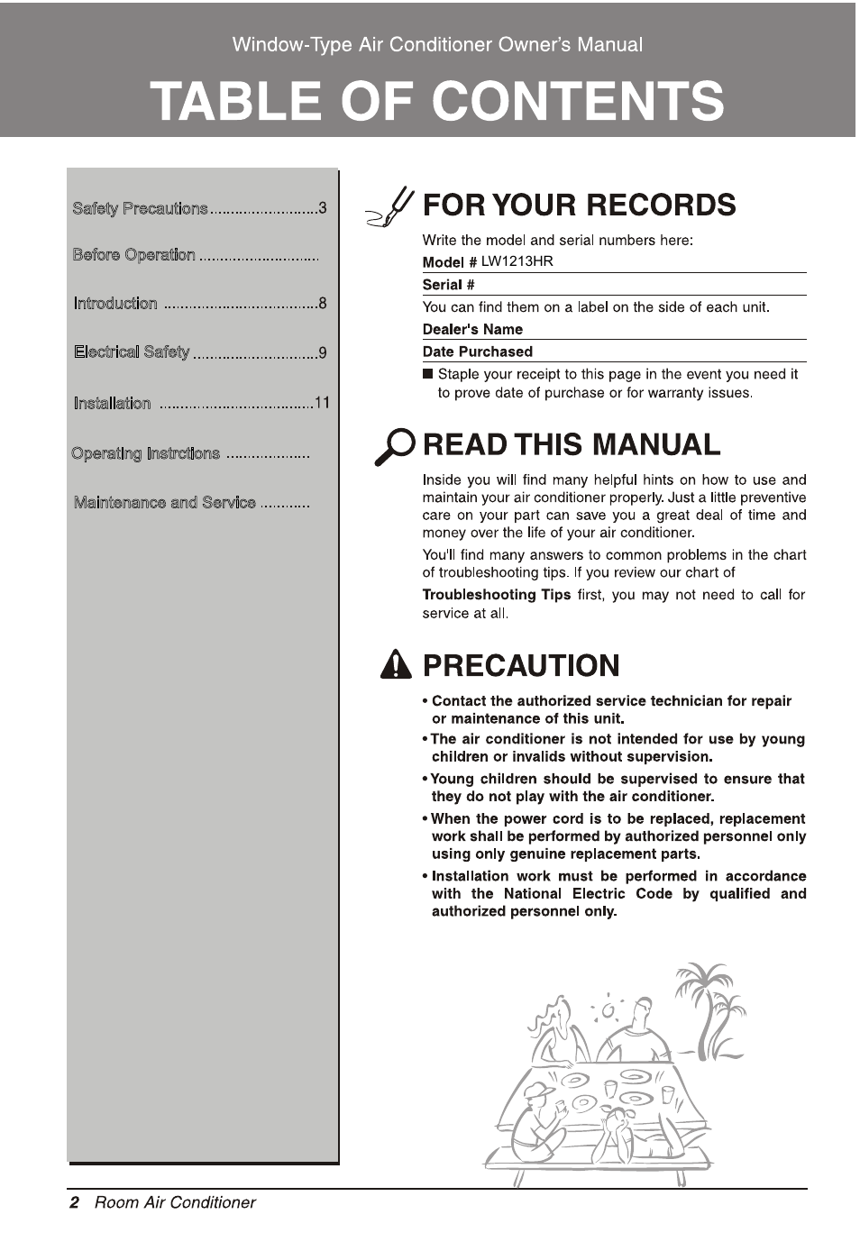 LG LW1213HR User Manual | Page 2 / 48