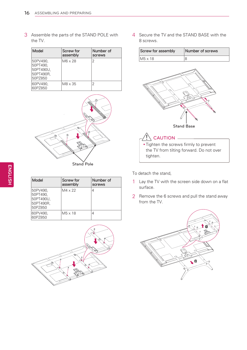 LG 50PV490 User Manual | Page 16 / 122