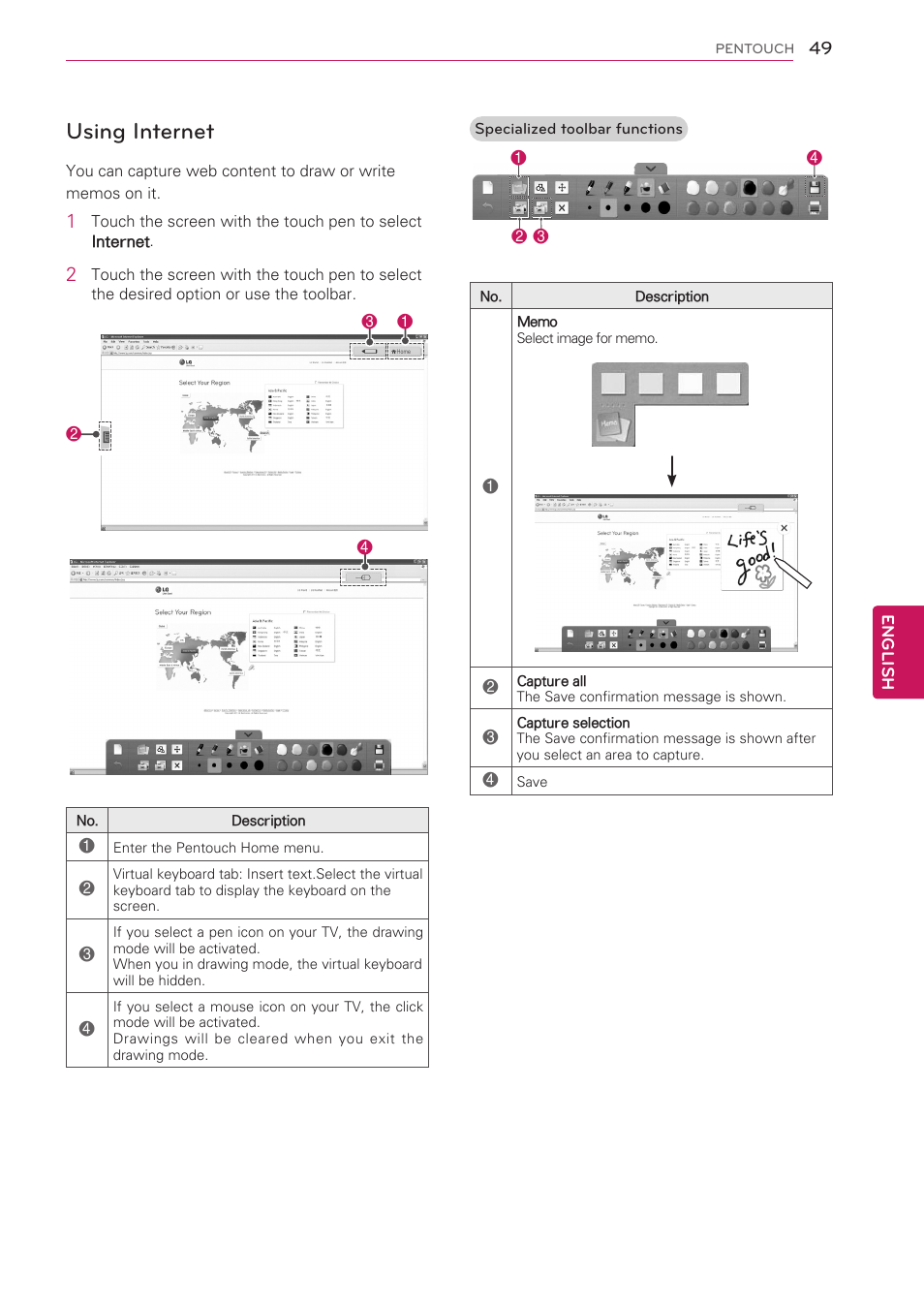 Using internet | LG 50PV490 User Manual | Page 49 / 122