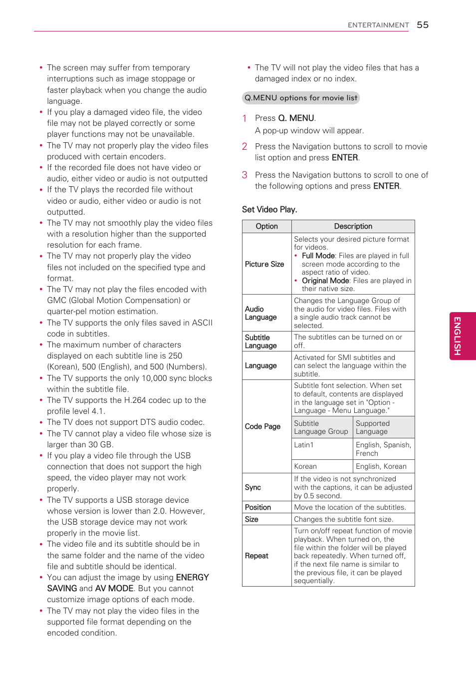 LG 50PV490 User Manual | Page 55 / 122