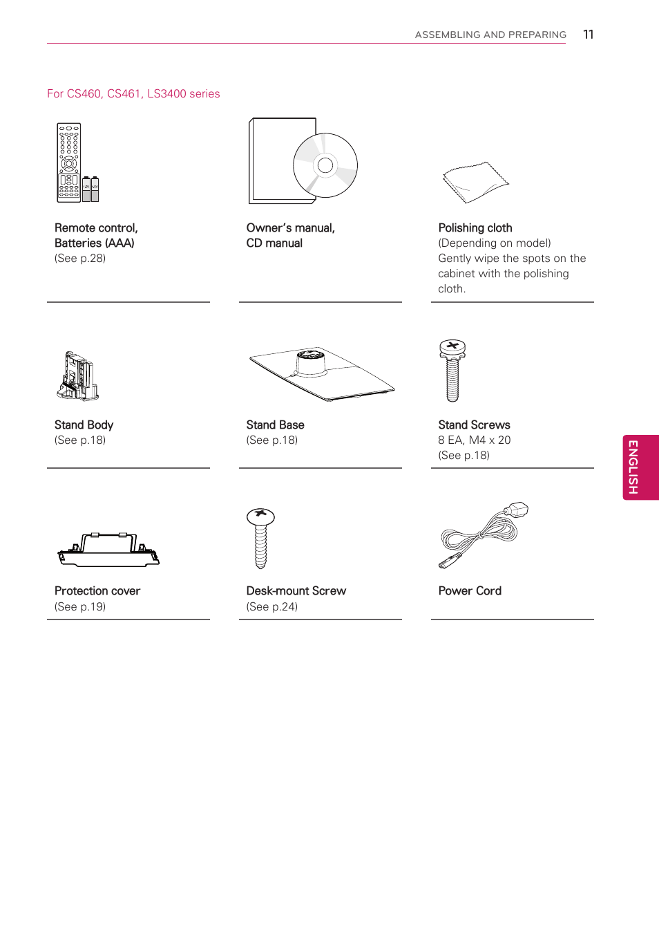 LG 42CS560 User Manual | Page 11 / 67