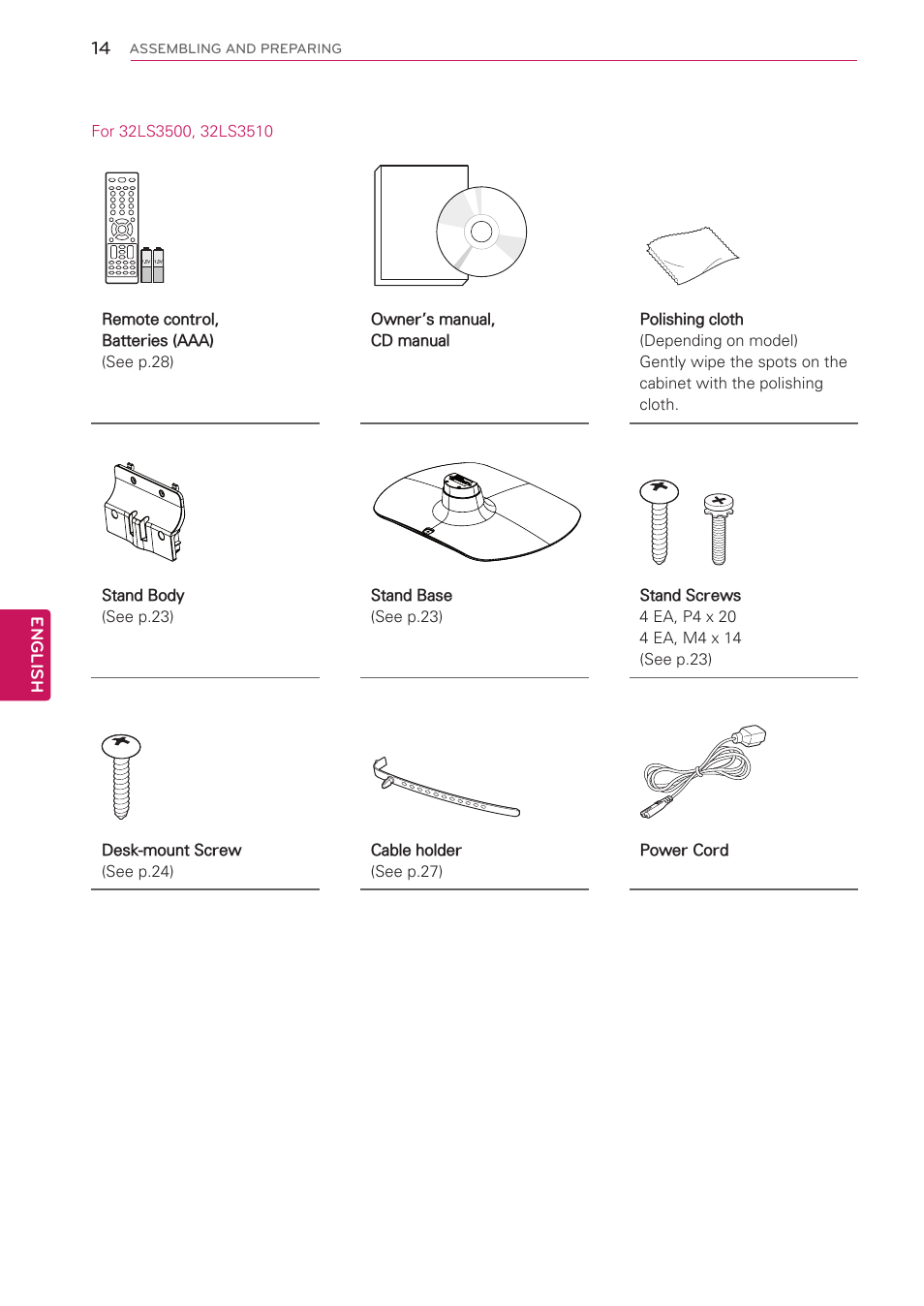 LG 42CS560 User Manual | Page 14 / 67