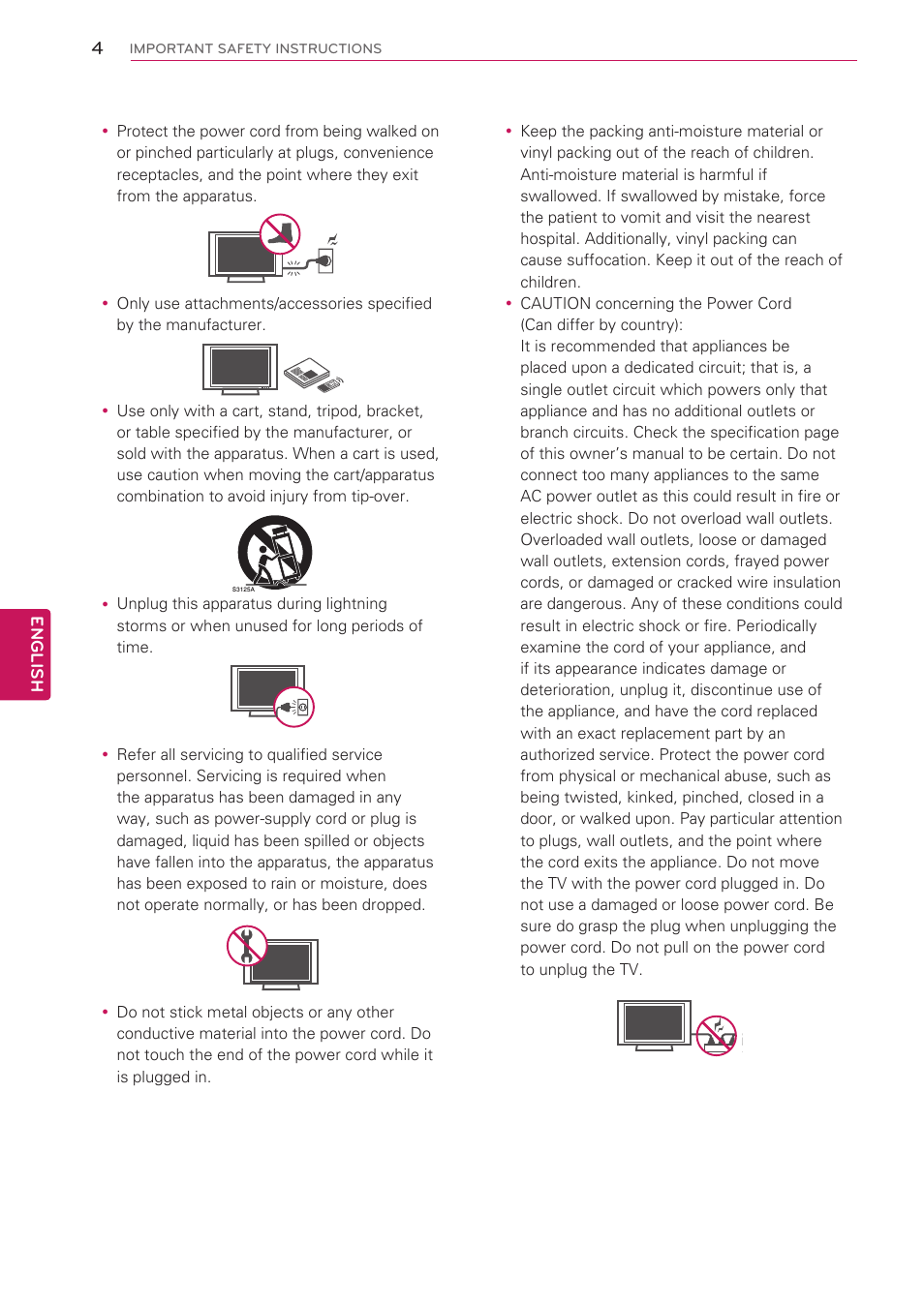 English | LG 42CS560 User Manual | Page 4 / 67