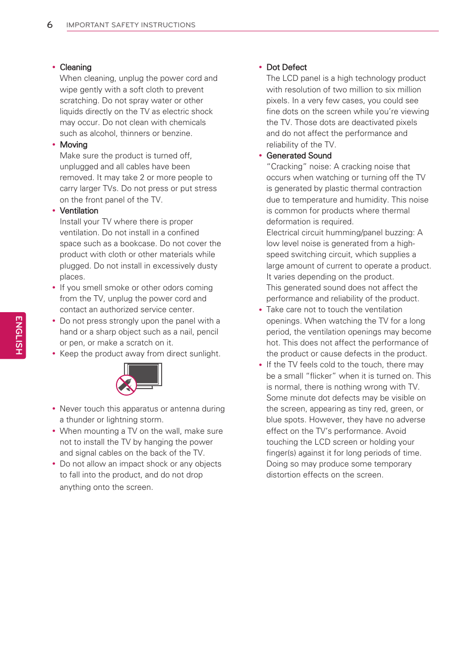 LG 42CS560 User Manual | Page 6 / 67