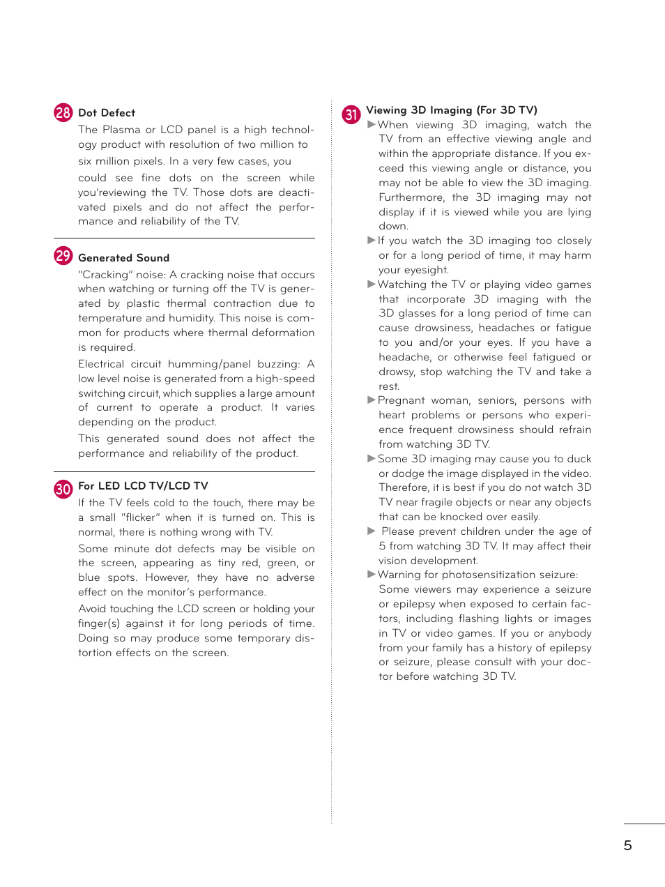 LG 50PZ550 User Manual | Page 5 / 206